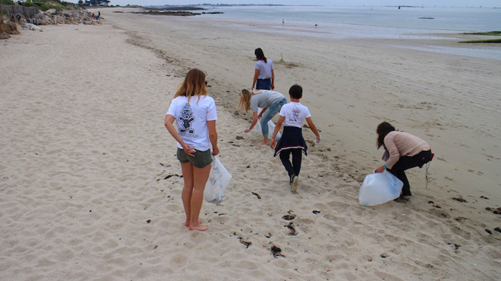 Collecte de d&eacute;chets de Watertrek en Bretagne