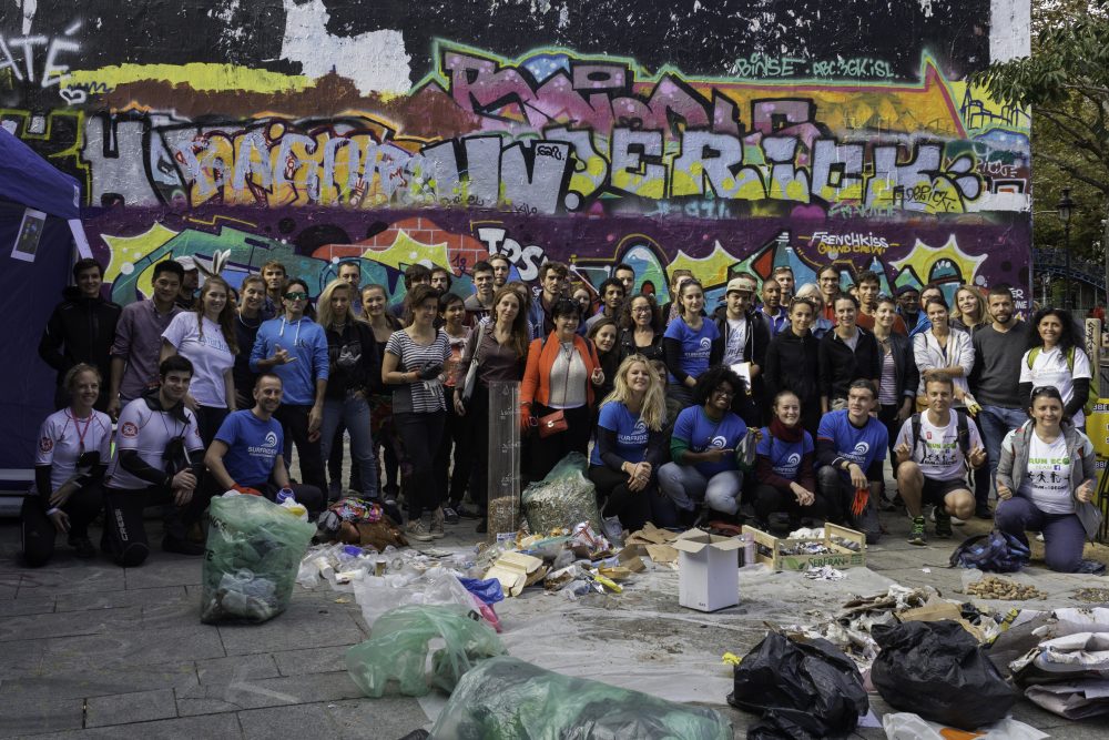 photo de groupe collecte canal Saint-Martin