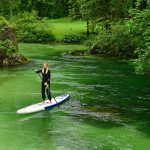Séverine paddle en Slovénie